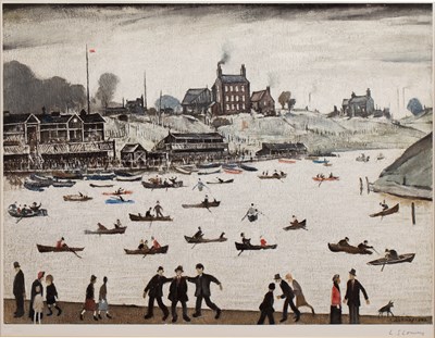 Lot 62 - After Laurence Stephen Lowry Crime Lake, print...