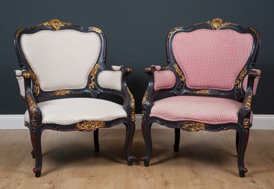 Lot 408 - Two similar 18th century French style painted...