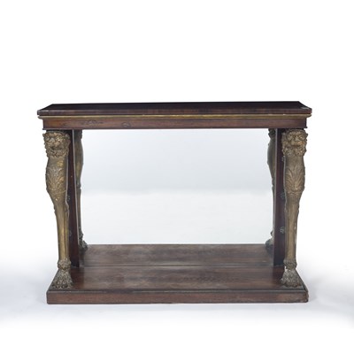 Lot 145 - A 19th century rosewood console table with...