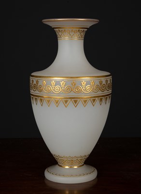 Lot 272 - A late 19th century German frosted glass vase...