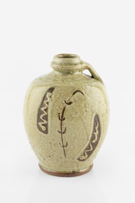 Lot 672 - Mike Dodd (b.1943) Bottle loop handle, green...