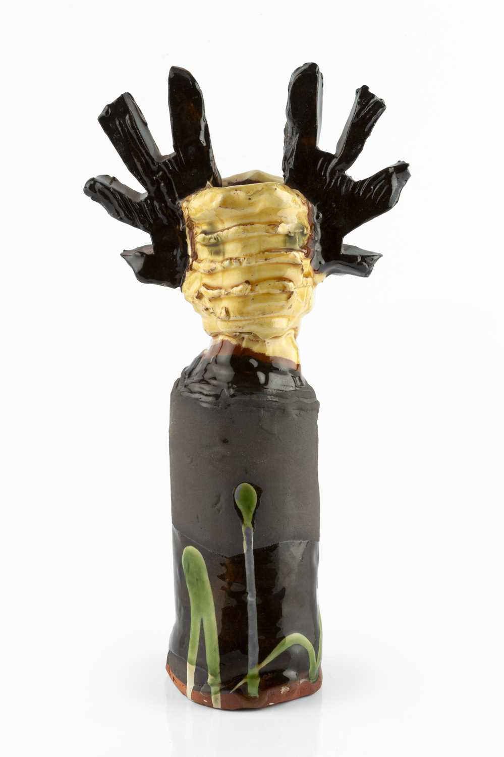 Lot 579 - Dylan Bowen (b.1967) Winged vessel slipware...