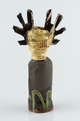 Lot 579 - Dylan Bowen (b.1967) Winged vessel slipware...