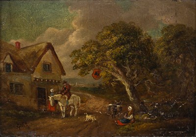 Lot 372 - Circle of George Morland (1762-1804) A mounted...