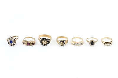 Lot 104 - A collection of dress rings, comprising a...