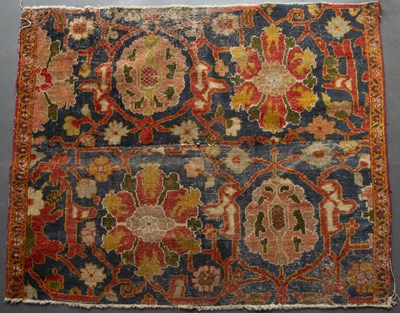 Lot 656 - A Chinese silk rug 186cm x 127cm together with...