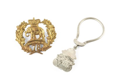 Lot 570 - A German silver chatelaine clip, applied with...