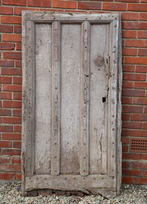 Lot 566 - A 17th century iron studded elm door 90cm wide...