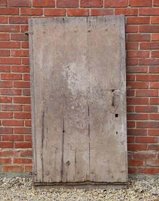 Lot 567 - An antique heavy wooden country cottage door...