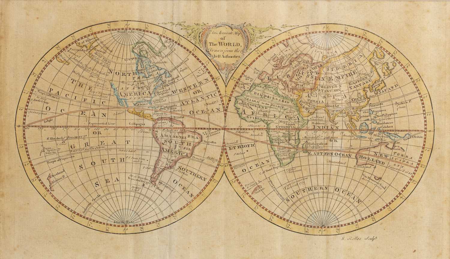 Lot 507 - G Rollos 'An Accurate Map of the World',...