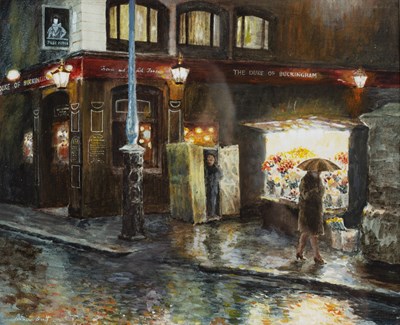 Lot 427 - Patricia Butt (1934-1990) 'Wet Evening,...