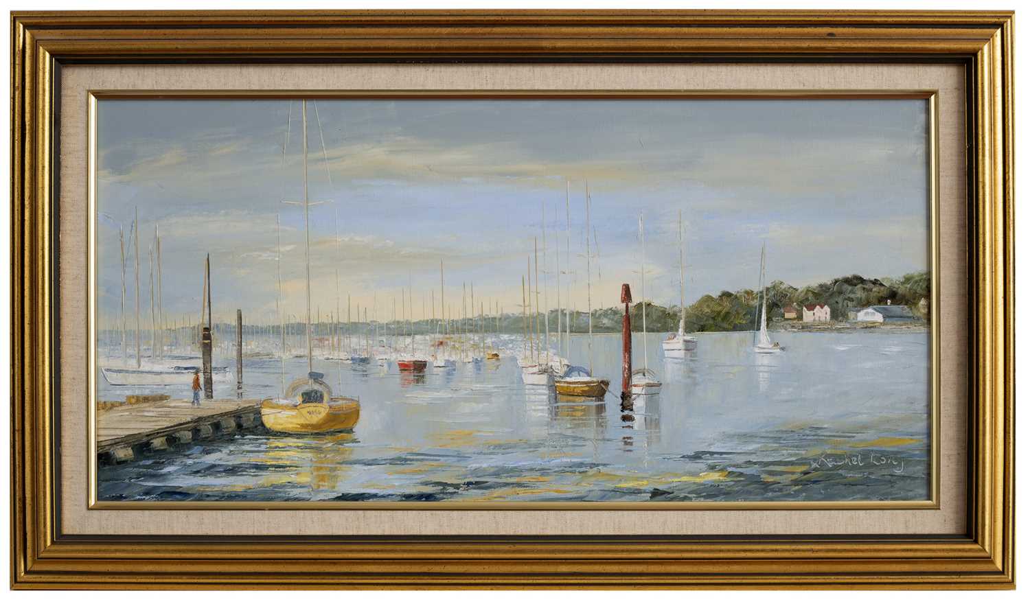 Lot 428 - Rachel Long (20th century) 'Lymington River',...