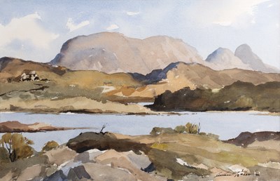 Lot 415 - Edward Wesson (1910-1983) Sutherland landscape,...