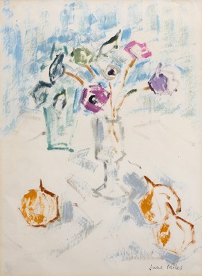 Lot 399 - June Miles (b.1924) Flowers and Fruit signed...