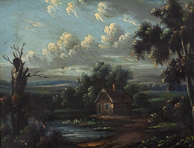 Lot 410 - 18th century Dutch school Landscape with...