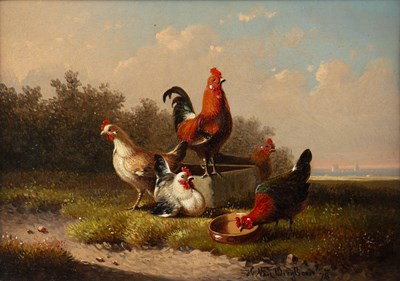 Lot 448 - Joseph van Dieghem (1843-1885) Landscape with...