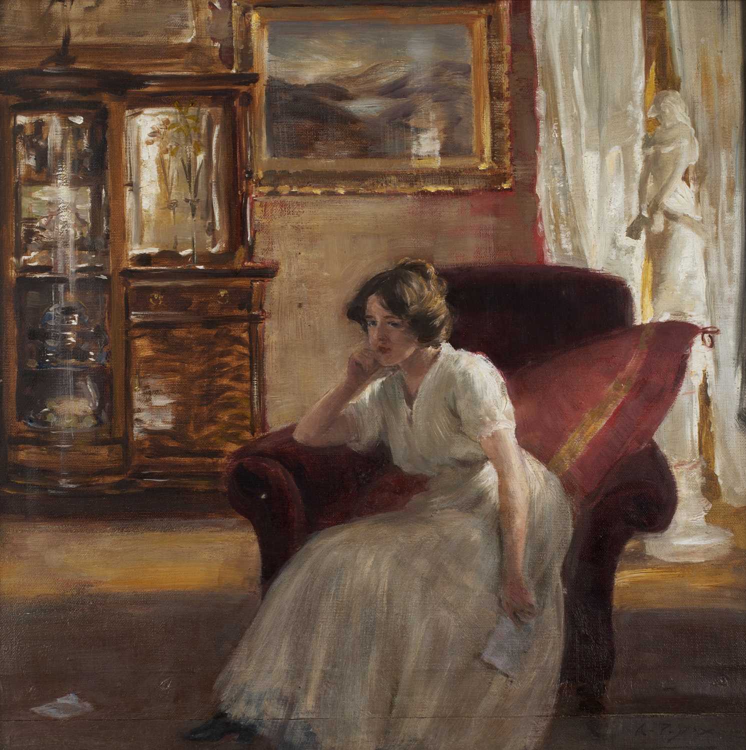 Lot 445 - Arthur Percy Dixon (act.1884-1916) 'Doubts',...