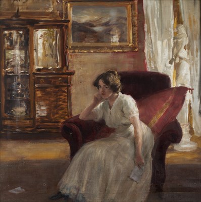 Lot 445 - Arthur Percy Dixon (act.1884-1916) 'Doubts',...