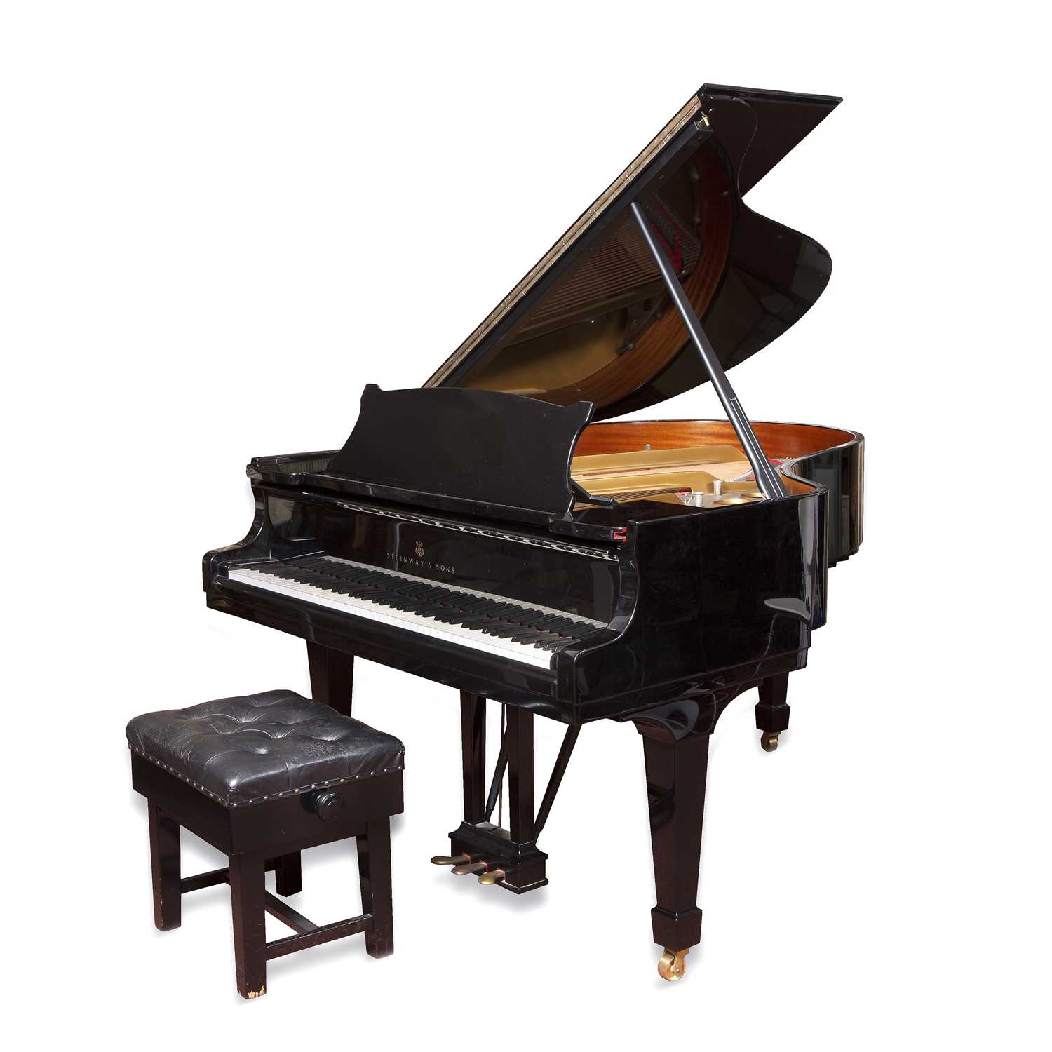 Lot 95 - A Steinway model 'O' grand piano in ebonised...