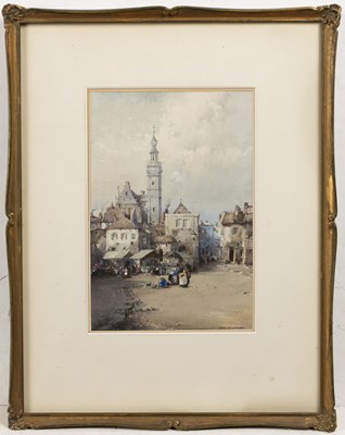 Lot 454 - Noel Harry Leaver (1889-1951) A Dutch market...