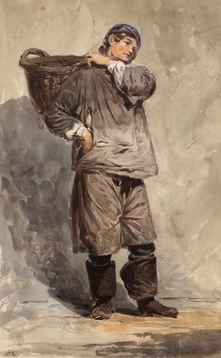 Lot 456 - G * S * (19th century) Fisher boy with basket,...