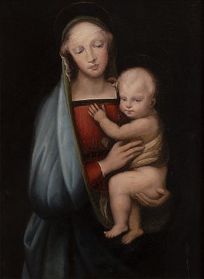 Lot 458 - After Raphael The Madonna del Granduca, oil on...