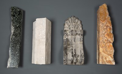 Lot 574 - Architectural elements, four pieces of carved...