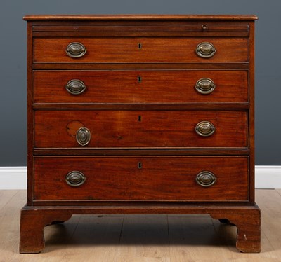 Lot 190 - A George III mahogany small sized chest with...