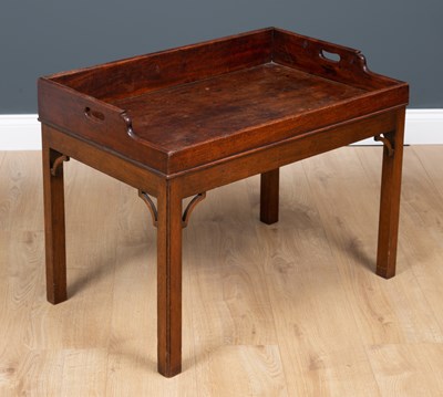 Lot 286 - A 19th century mahogany butler's tray with...