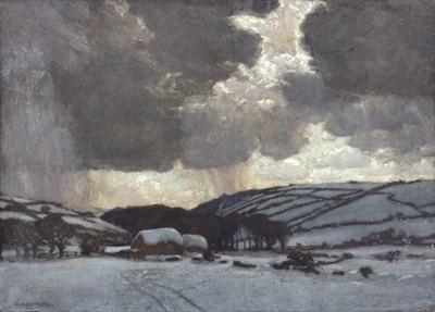 Lot 406 - Ernest Procter (1886-1935) 'Passing Snow Storm'...