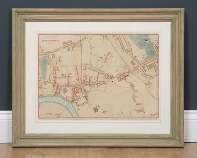 Lot 108 - A map of the London suburb of Hammersmith...