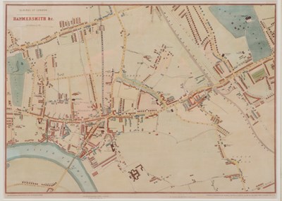 Lot 108 - A map of the London suburb of Hammersmith...