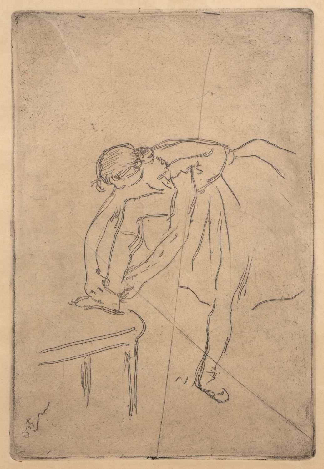 Lot 52 - Edgar Degas (1834-1917) Danseuse mettant son...