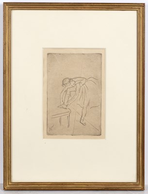 Lot 52 - Edgar Degas (1834-1917) Danseuse mettant son...