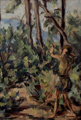 Lot 439 - Modern British School Hunter in the woods,...