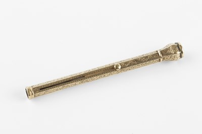 Lot 578 - A gold combined propelling pen and pencil, the...