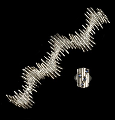 Lot 720 - Anthony Hawksley (1921-1991) Abstract silver...