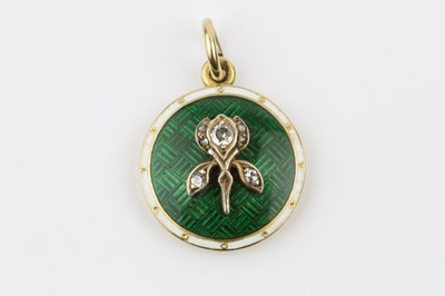 Lot 277 - An early 20th century enamel and diamond...