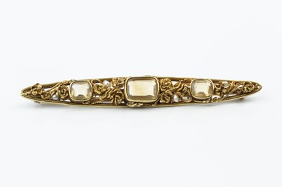 Lot 115 - An Arts and Crafts style citrine and pearl...