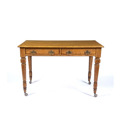 Lot 112 - Oak library freestanding table Aesthetic...