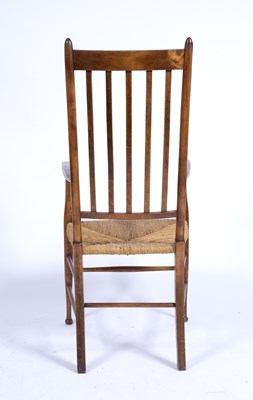 Lot 87 - Arts and Crafts set of five dining chairs,...
