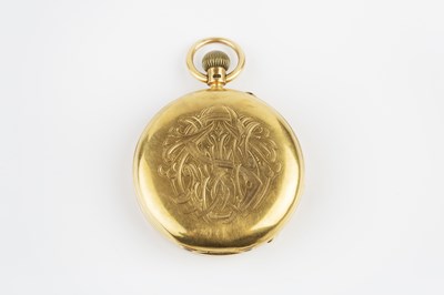 Lot 301 - A late Victorian 18ct gold hunter pocket watch,...