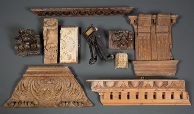 Lot 590a - Architectural elements, a group of nine...