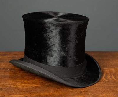 Lot 615 - A silk top hat originally retailed by Reed &...