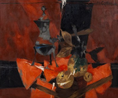 Lot 339 - Yves Ganne (b.1931) La Cafetiere grise, 1960...