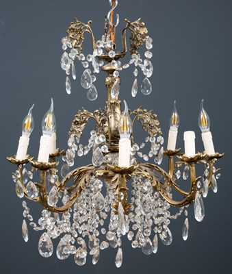 Lot 450a - A hanging eight light electrolier or...