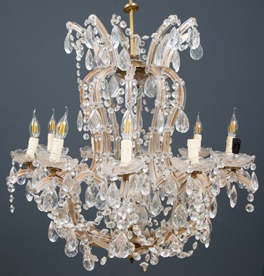 Lot 451a - A chandelier or electrolier of ten lights with...