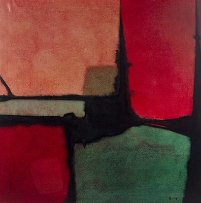 Lot 288 - Ron Russell (1923-1994) Abstract in Red and...