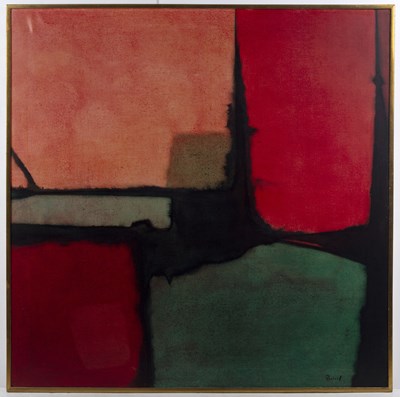 Lot 288 - Ron Russell (1923-1994) Abstract in Red and...