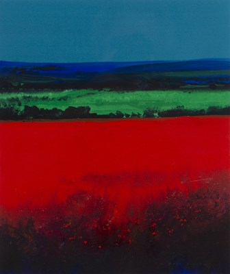 Lot 427 - Paul Evans (Contemporary) Poppy field signed...